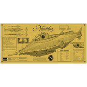 20,000 Leagues Under the Sea Nautilus Golden Spec Plate